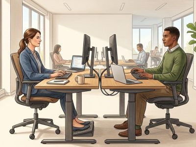 Cegah low back pain akibat duduk berjam-jam di kantor dengan postur benar, peregangan rutin, olahraga, dan gaya hidup sehat/Ilustrasi: Indoragamnewscom