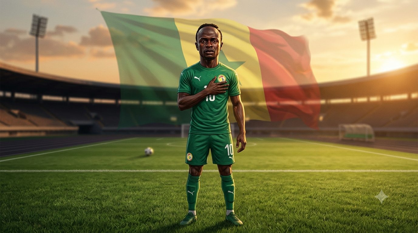 Sadio Mane resmi pensiun dari tim nasional Senegal setelah tampil di Piala Dunia 2026. Ujung tombak 34 tahun itu mencatat 130 caps dan 54 gol bersama Lions of Teranga/Ilustrasi: Indoragamnewscom/Gemini