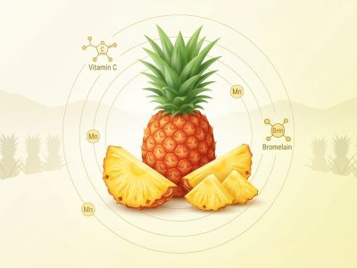 Nanas madu Pemalang kaya vitamin C, mangan, dan bromelai/Ilustrasi: Indoragamnewscom/Gemini
