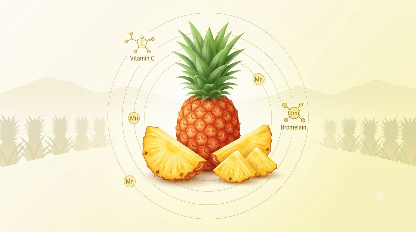 Nanas madu Pemalang kaya vitamin C, mangan, dan bromelai/Ilustrasi: Indoragamnewscom/Gemini