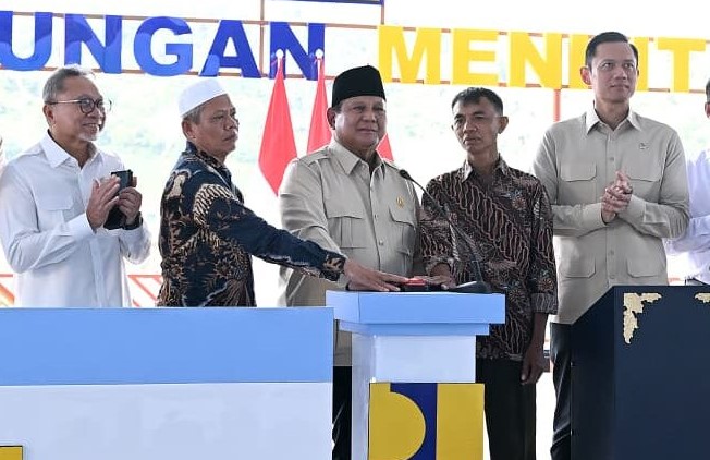 Presiden Prabowo resmikan 5 bendungan senilai Rp9,79 triliun di NTB, Aceh, Jateng, dan Bali untuk swasembada pangan dan energi terbarukan/Foto: Setpres