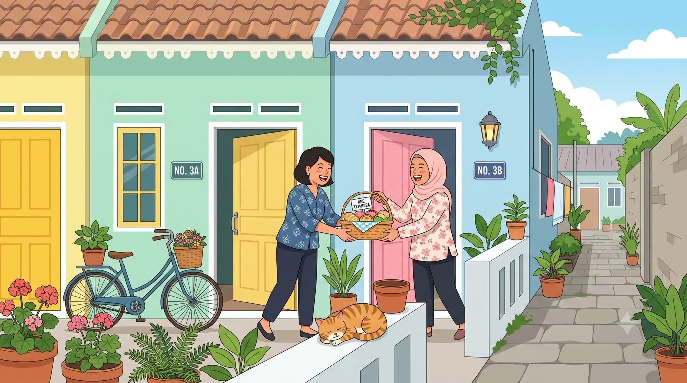 Adab bertetangga dalam Islam berdasarkan Al-Quran dan hadits/Ilustrasi: Indoragamnewscom/Gemini