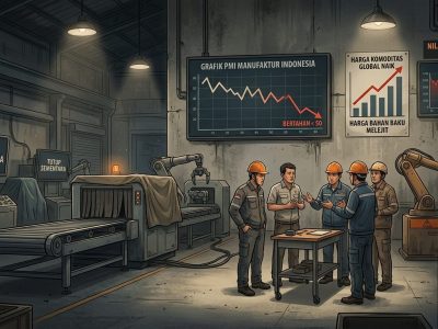 PMI Manufaktur Indonesia turun ke 46,9 pada Juni 2026, kembali ke zona kontraksi. Dunia usaha butuh kepastian kebijakan dan stimulus untuk menekan biaya produksi/Ilustrasi: Indoragamnewscom